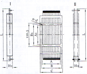 BZ-Ⅰ(單層)、BZ-Ⅱ(雙層)棒條閥門外形型號(hào)圖